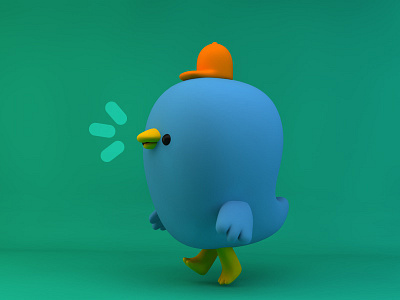 Twitter Account @davegamez 3d bird blue character cinema4d davegamez maya tweet twitter