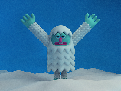 Y is for Yeti! (36DaysOfType) 36days y 36days0f3dtype 36daysoftype 3d lettering typography y yeti