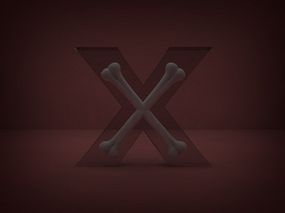 X is for X-Rays! (36DaysOfType) 36days x 36days0f3dtype 36daysoftype 3d lettering typography x xrays