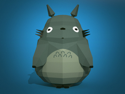 My Neighbor Totoro 3d character character design design fanart lowpoly maya modo totoro