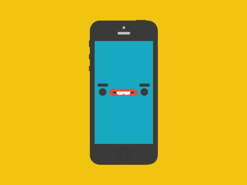 iPhone Buzz! ae aftereffects animation buzz character design flat flatdesign iphone loop