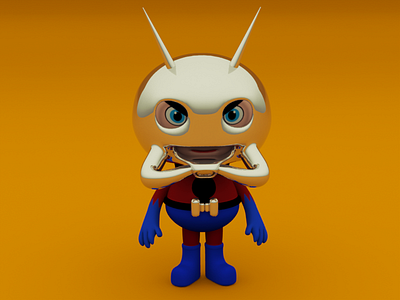 Ant-Man 3d antman character comics design fanart marvel maya modo