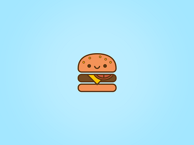 Burger Icon 64by64 64x64 aniconaday burger design flat flat design hamburger icon