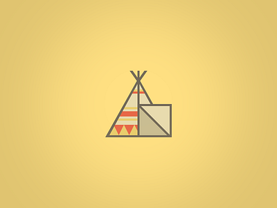 Teepee Icon 64by64 64x64 aniconaday design flat flat design icon teepee tent