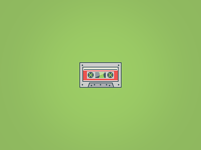 Tape Icon. 64by64 64x64 aniconaday cassette design flat icon iconaday tape