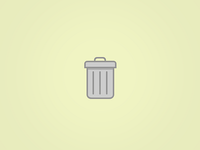 Trash Icon. 64by64 64x64 aniconaday design flat icon iconaday trash trashcan