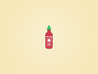 Sriracha Icon. 64by64 64x64 aniconaday design flat hot sauce icon iconaday picante sriracha
