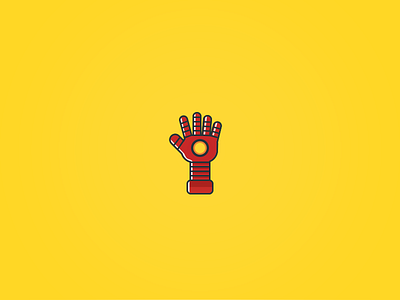 IronMan's Glove Icon. 64by64 64x64 avengers design flat glove icon iconaday ironman marvel