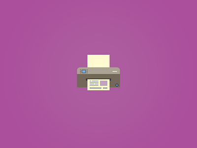 Printer Icon. 64by64 64x64 design flat icon iconaday printer