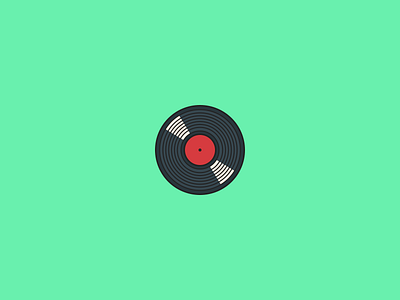 LP Record Icon. 64by64 64x64 design flat icon iconaday longplay lp record vinyl