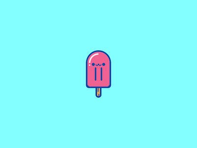 Popsicle Icon. 64by64 64x64 design flat icecream icepop icon iconaday popsicle