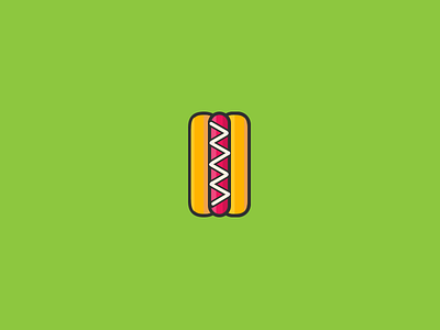 Hotdog Icon. 64by64 64x64 design flat hotdog icon iconaday