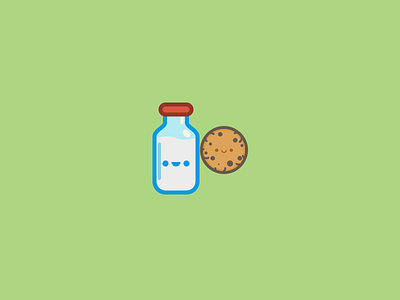 Milk and Cookie Icon.