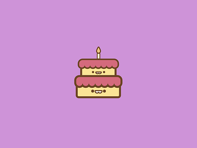 Birthday Cake Icon. 64by64 64x64 birthday birthdaycake cake design flat icon iconaday