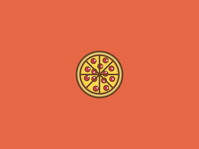 Pizza Icon. 64by64 64x64 design flat food icon iconaday pizza