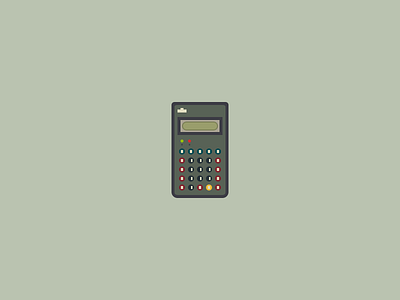 Braun Calculator Icon. 64by64 64x64 braun calculator design flat icon iconaday