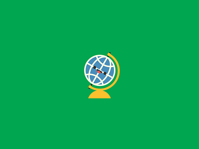 Earth Globe Icon. 64by64 64x64 design earth flat globe icon iconaday map