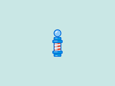 Barber Shop Icon. 64by64 64x64 barber barbershop design flat icon iconaday pole