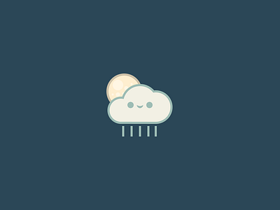Cloud Icon. 64by64 64x64 aniconaday cloud design flat flat design icon rain weather