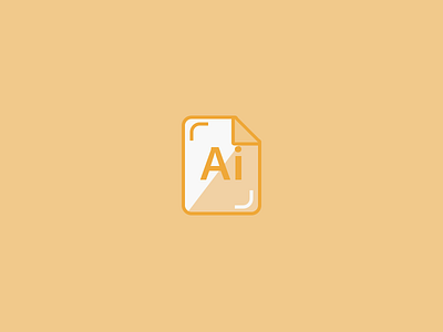 Ai File Icon. 64by64 adobe ai design file flat icon iconaday illustrator project template