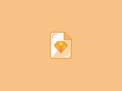 Sketch File Icon. 64by64 design file flat icon iconaday project sketch sketchapp template