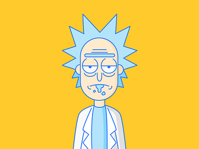 Rick from "Rick and Morty" character fanart illustration rick rick and morty vector