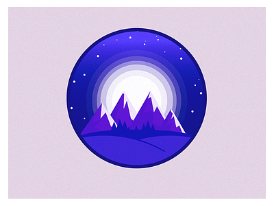 Hello Moonrise. adobe design flat flatdesign iconaday illustration illustrator monday moon moonrise