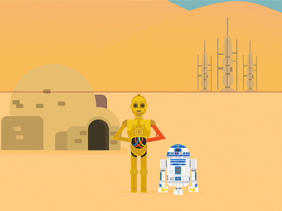 C3-PO & R2-D2. c3po fanart illustration r2d2 starwars starwarsart theforceawakens wip