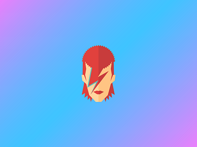 David Bowie Icon 64x64 birthday bowie davidbowie flat design icon 64by64 icon design ziggystardust