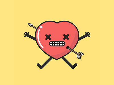 Beware... It's Valentine's Day! character heart illustration valentines valentines day vector
