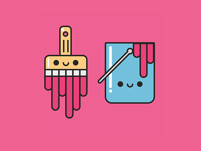 Paint Buds. design flat icon iconaday icondesign illustration thedesigntip