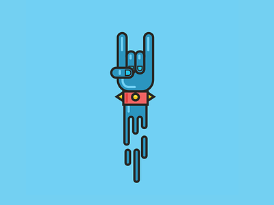 Have a rocking weekend!!! design flat graphic design hand icon iconaday icondesign illustration