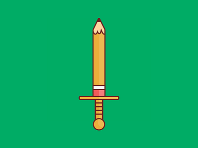 Pencil Sword. art design graphic graphic design iconaday iconography icons illustration outline pencil sword vector