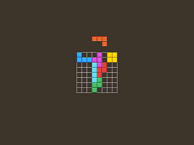 Tetris. 36 Days of Type - T 36days t 36daysoftype art design graphic graphicdesign iconaday iconography icons illustration outline vector