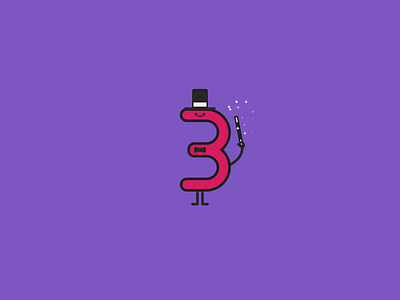 Three is a magic number. 36 Days of Type - 3 36days 3 36daysoftype art design graphic graphicdesign iconaday iconography icons illustration outline vector