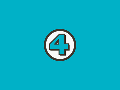 Fantastic Four. 36 Days of Type - 4 36days 4 36daysoftype art design graphic graphicdesign iconaday iconography icons illustration outline vector
