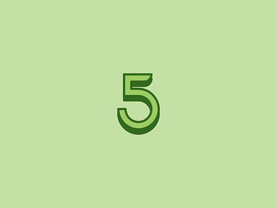 Number Five. 36 Days of Type - 5 36days 5 36daysoftype art design graphic graphicdesign iconaday iconography icons illustration outline vector
