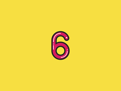 Number Six. 36 Days of Type - 6 36days 6 36daysoftype art design graphic graphicdesign iconaday iconography icons illustration outline vector