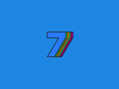 Number Seven. 36 Days of Type - 7 36days 6 36daysoftype art design graphic graphicdesign iconaday iconography icons illustration outline vector