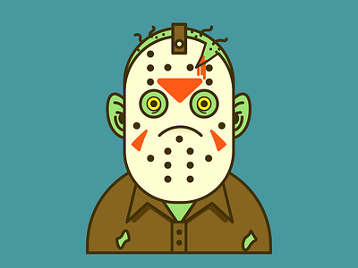 Happy Friday the 13th. design flat friday fridaythe13th graphicdesign icon iconography icons illustration jason outline vector