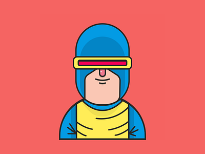 Cyclops - Classic Costume. art cyclops design graphic graphicdesign iconaday iconography icons illustration outline vector xmen