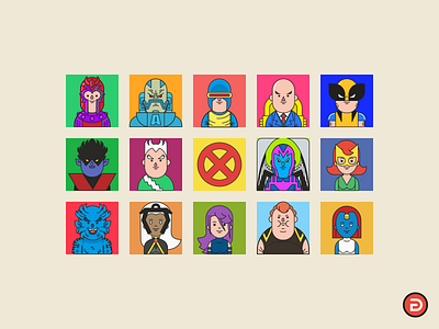 X-Men Apocalypse - Iconset. classic comics flat iconset illustration marvel xmen xmenapocalypse