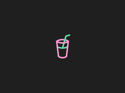 Neon Icons - Drinking Glass. art design drink glass graphic graphic design iconaday iconography icons illustration outline vector