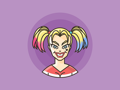 Harley Quinn. art design graphic graphicdesign harley quinn iconaday iconography icons illustration outline suicide squad vector