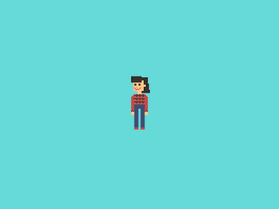 Little Pixel Cecy. animation davegamez hello hi imessage loop motion pixel pixelart soon stickerpack stickers