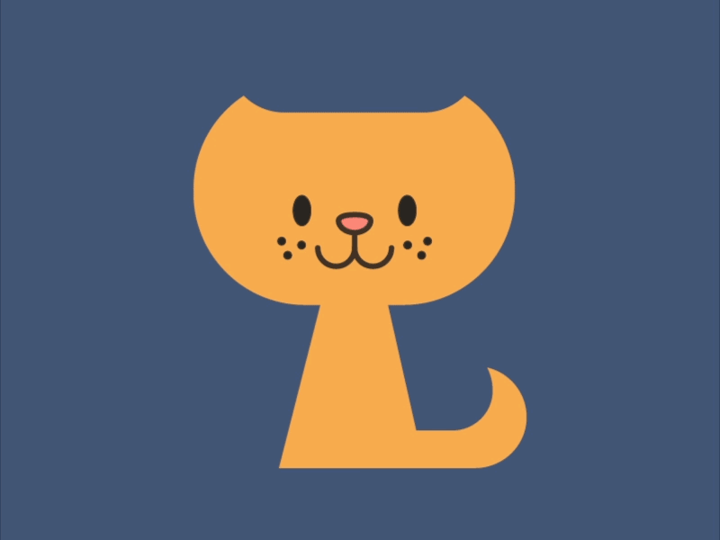 Happy Cat Day. animation cat drawing flat flatdesign illustration kitty motiongraphics nationalcatday