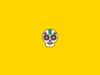 Sugar Skull Icon. 2 november candy day of the dead design flat icon illustration skull sugar
