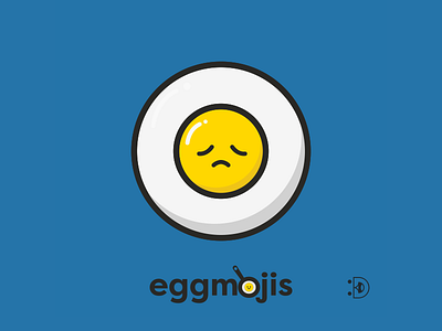Sad Eggmoji. davegamez design eggmojis emojis flat graphic illustration imessage stickers symbol