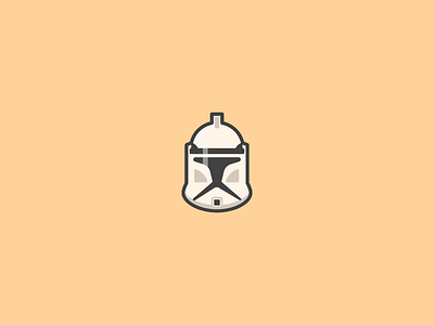 Clone Trooper Icon. art clone trooper design flat icon graphic helmet iconography icons illustration outline starwars vector