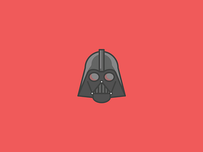Darth Vader art darth vader design flat icon graphic helmet iconography icons illustration outline starwars vector
